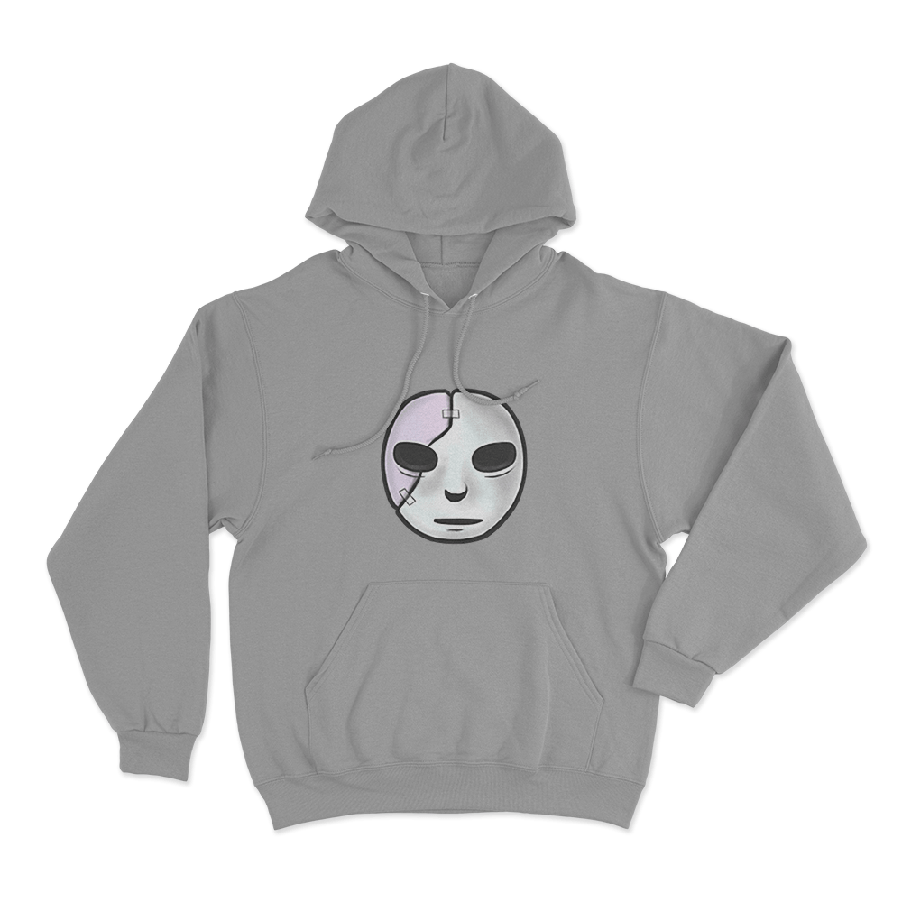 Mask Unisex Hoodie Grey Mask Unisex Hoodie Grey