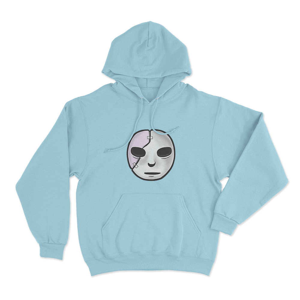 Mask Unisex Hoodie Sky Blue Mask Unisex Hoodie Sky Blue