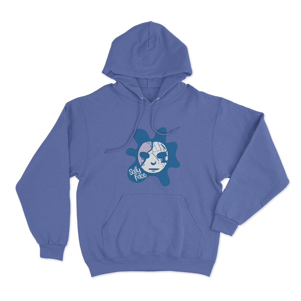 Melting Mask Unisex Hoodie Blue Melting Mask Unisex Hoodie Blue