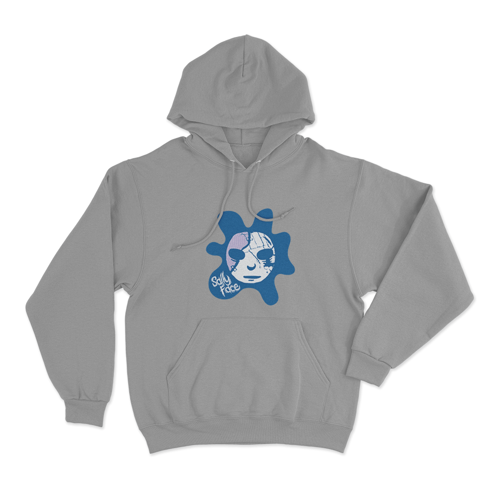 Melting Mask Unisex Hoodie Grey Melting Mask Unisex Hoodie Grey