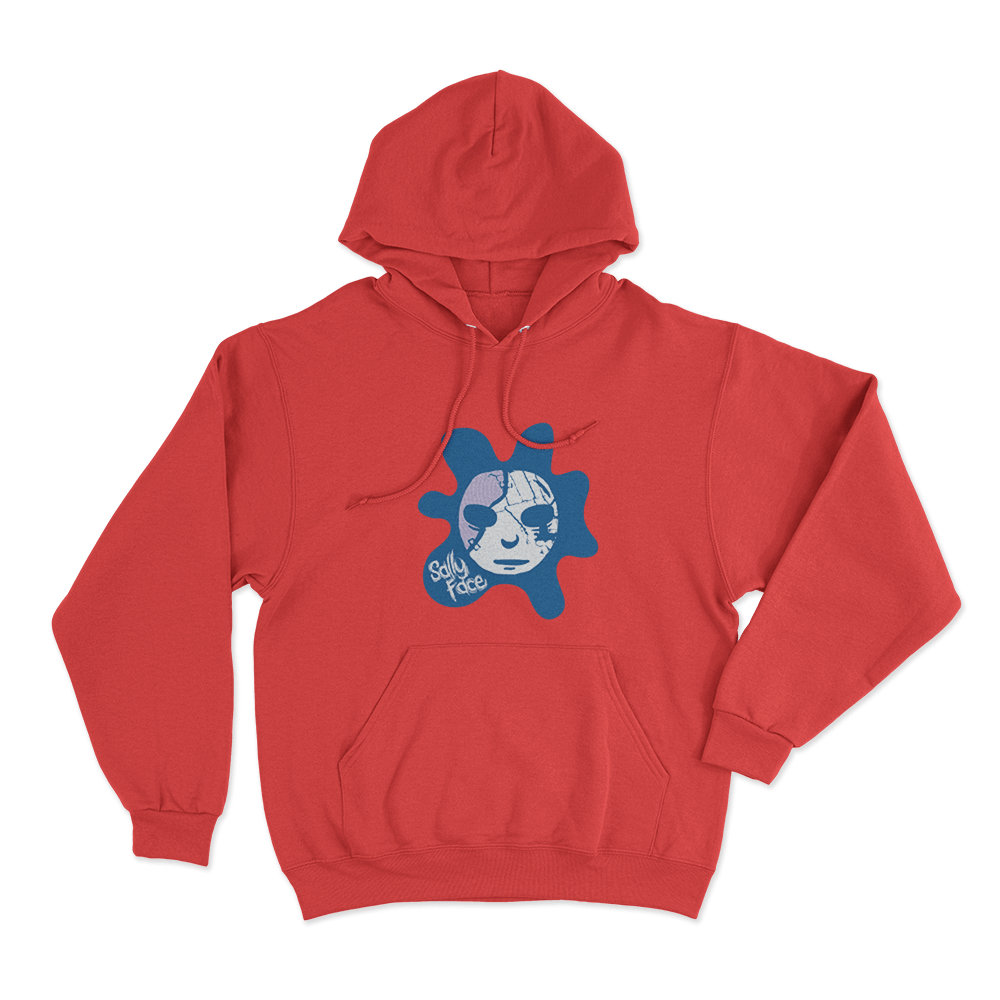 Melting Mask Unisex Hoodie Red Melting Mask Unisex Hoodie Red