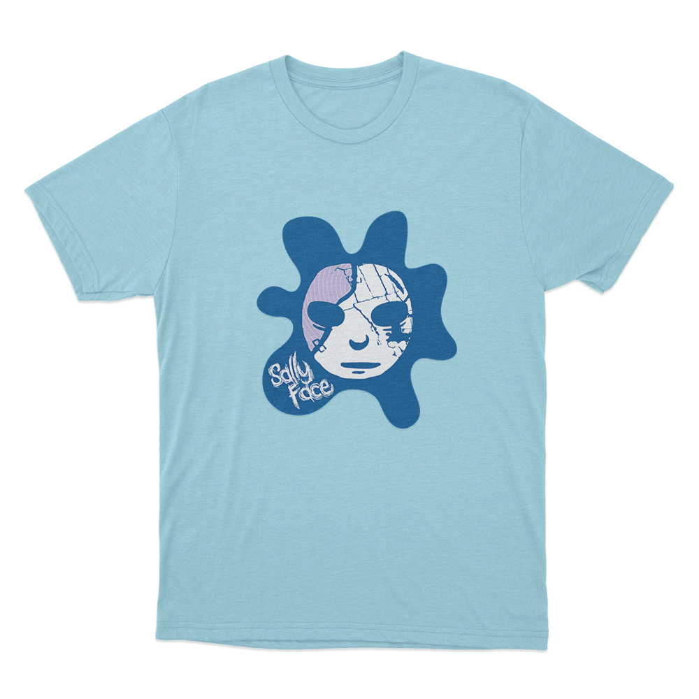Melting Mask Unisex T Shirt Sky Blue Melting Mask Unisex T Shirt Sky Blue
