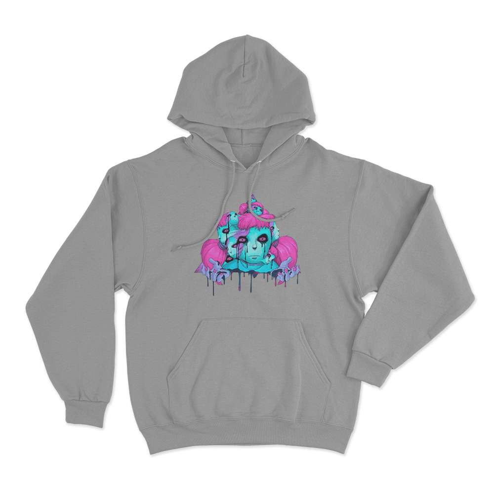 Psychedelic Sally Unisex Hoodie Grey Psychedelic Sally Unisex Hoodie Grey