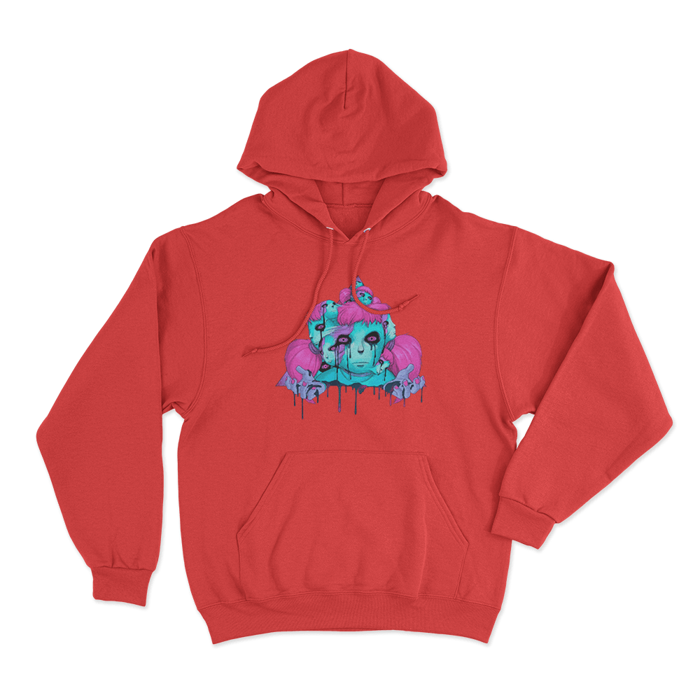Psychedelic Sally Unisex Hoodie Red Psychedelic Sally Unisex Hoodie Red