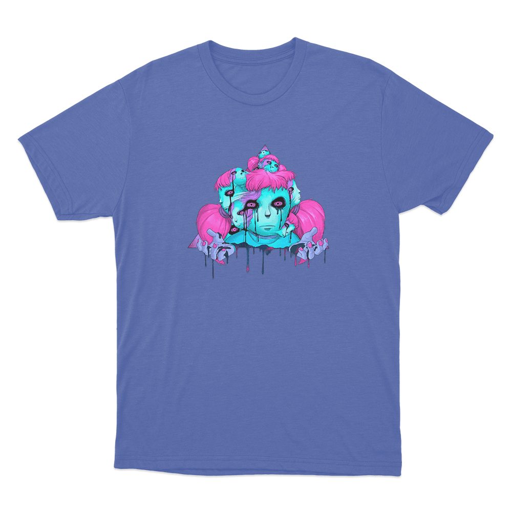 Psychedelic Sally Unisex T Shirt Blue Psychedelic Sally Unisex T Shirt Blue
