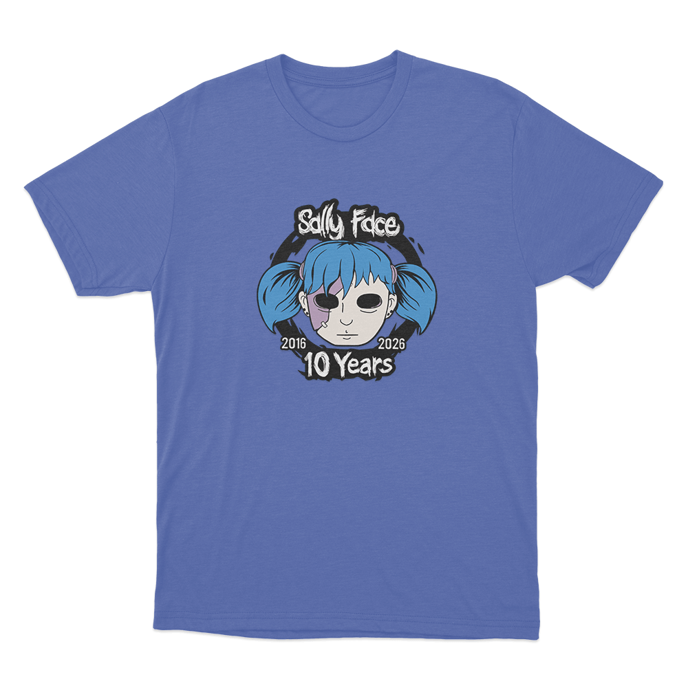 Sally Face 10th Anniversary Unisex T Shirt Blue Sally Face 10th Anniversary Unisex T Shirt Blue