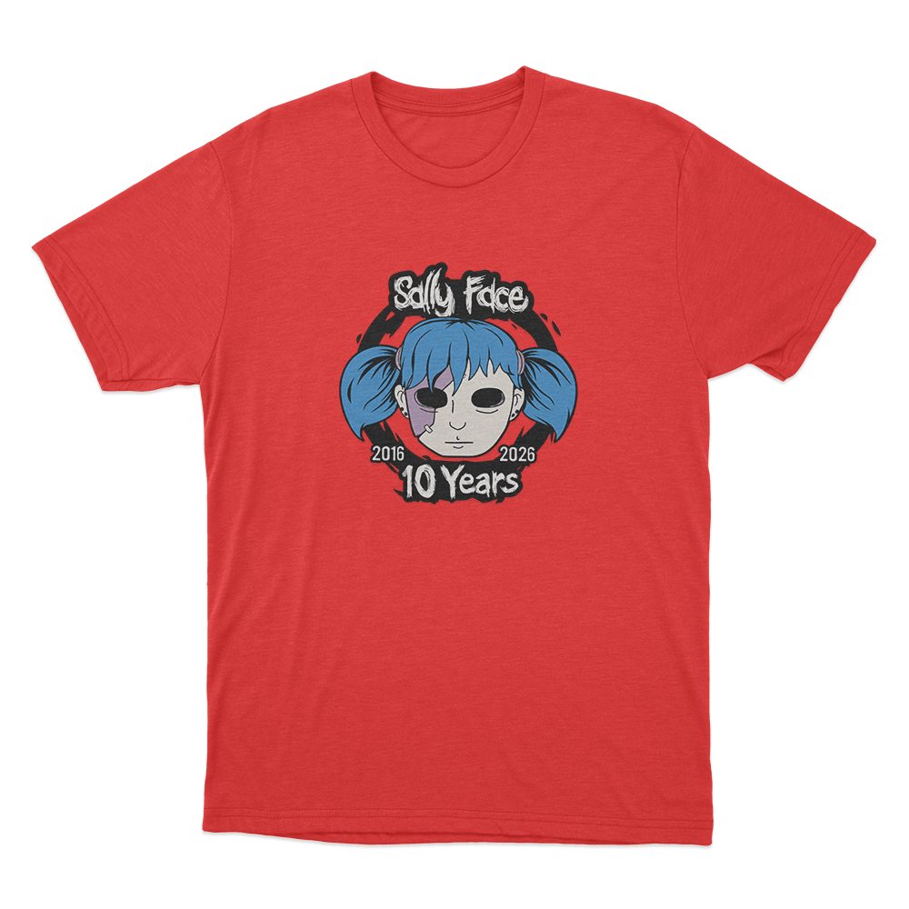 Sally Face 10th Anniversary Unisex T Shirt Red Sally Face 10th Anniversary Unisex T Shirt Red