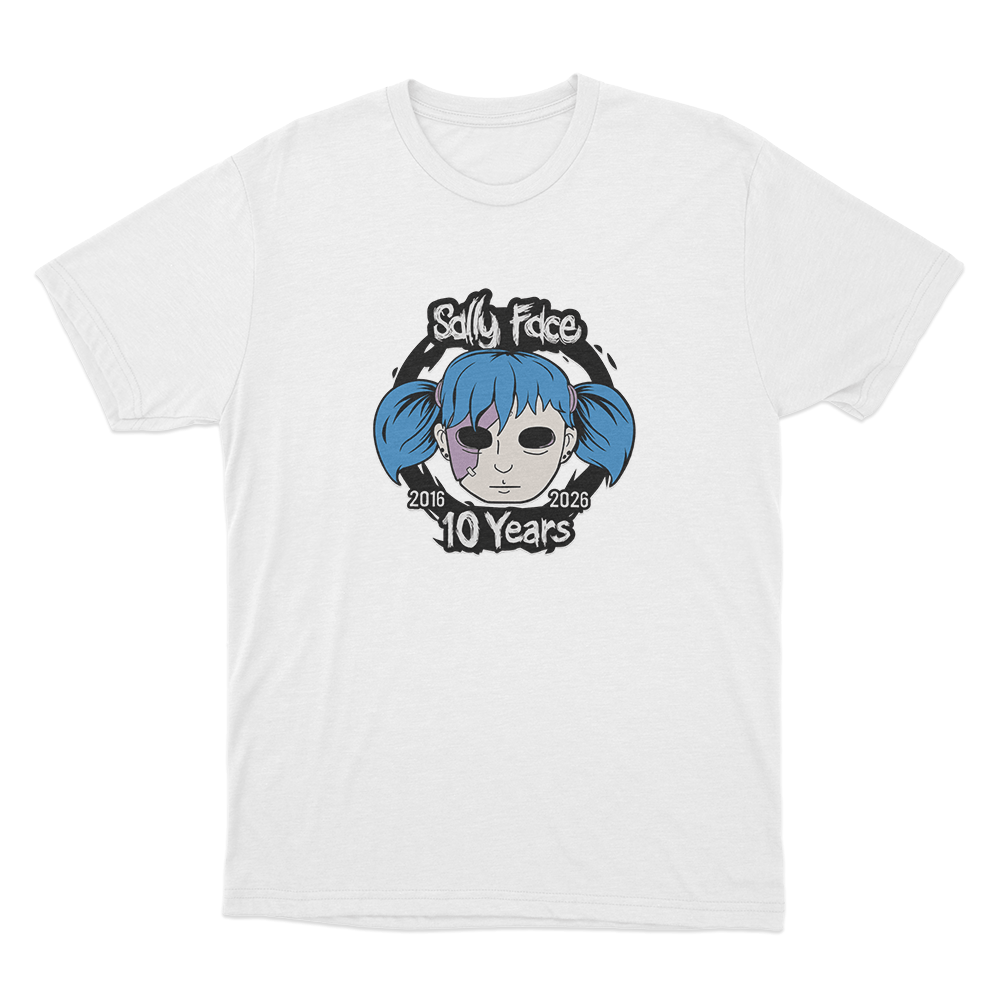 Sally Face 10th Anniversary Unisex T Shirt White Sally Face 10th Anniversary Unisex T Shirt White