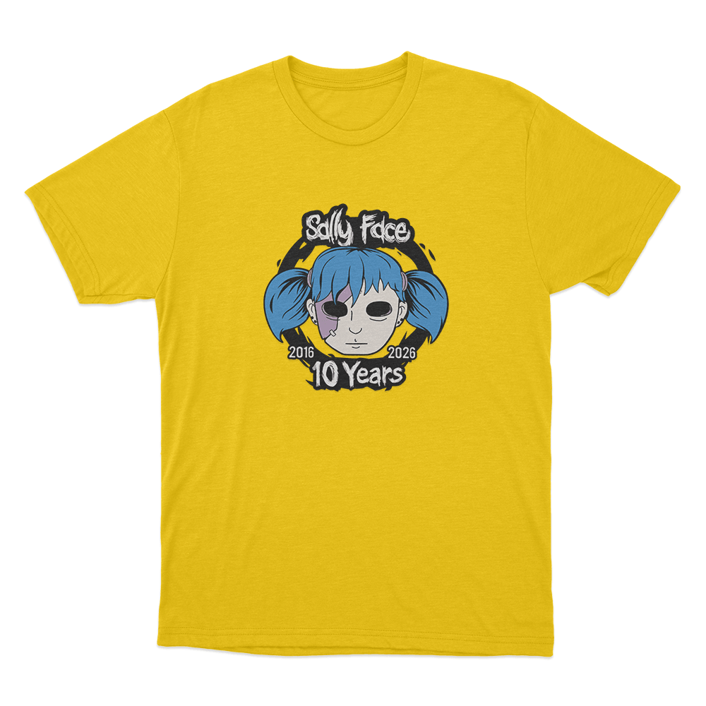Sally Face 10th Anniversary Unisex T Shirt Yellow Sally Face 10th Anniversary Unisex T Shirt Yellow