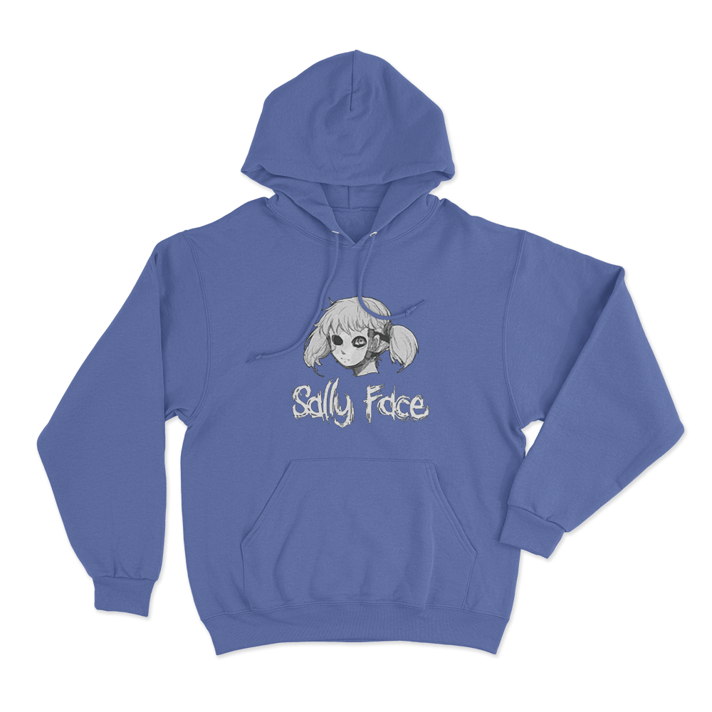 Sally Face Portrait Unisex Hoodie Blue Sally Face Portrait Unisex Hoodie Blue