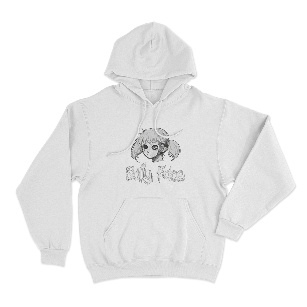 Sally Face Portrait Unisex Hoodie White Sally Face Portrait Unisex Hoodie White
