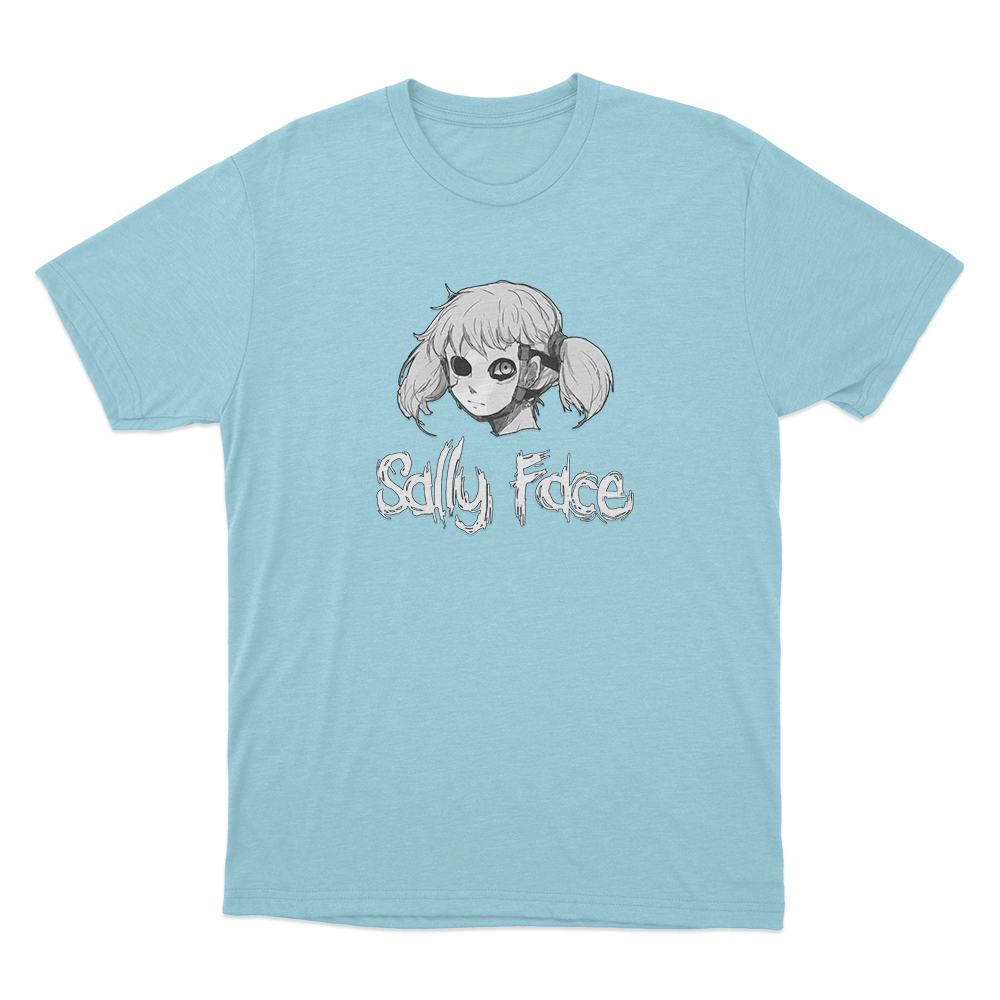 Sally Face Portrait Unisex T Shirt Sky Blue Sally Face Portrait Unisex T Shirt Sky Blue